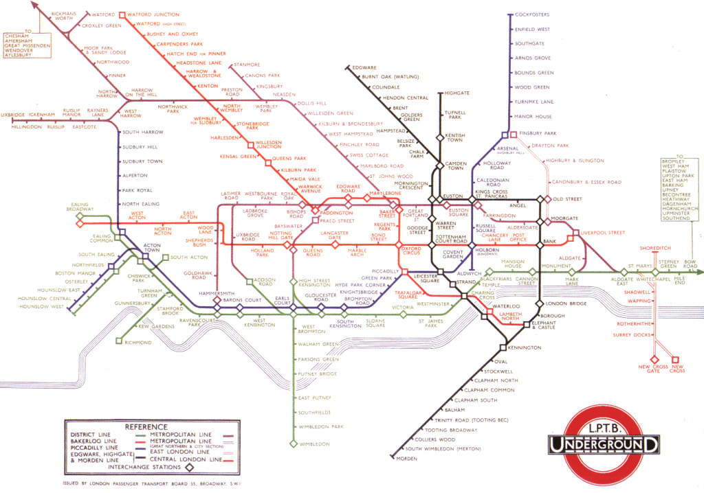 London Underground map 1933